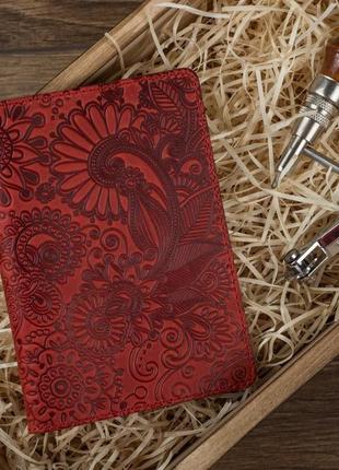 Обкладинка для паспорта hiart pc-01 shabby red berry "mehendi art" pc-01-s18-1440-t005