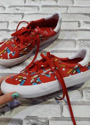 Кеды, слипоны adidas originals 3mc x disney sport goofy красного цвета 36 размера