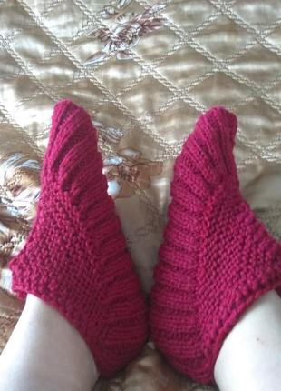 Тапочки в'язані домашні