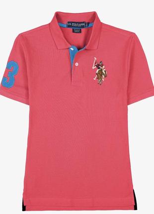 Классическое поло us. polo assn  линейка multi color big logo polo shirt