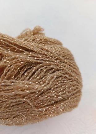 Пряжа нитки для вязания шерсть с люрексом италия4 фото