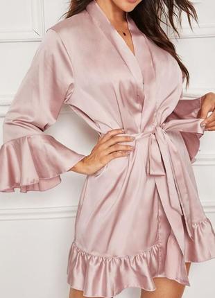 Сексуальний атласний халат