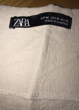 Zara-розкішний лляний кроп топ з вишивкою! p.-m3 фото