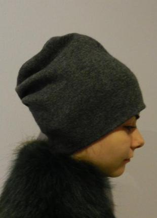 Женская шапка двухсторонняя кашемировая.монголия.23/742 фото