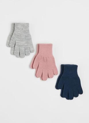Перчатки трикотажные, перчатки h&m