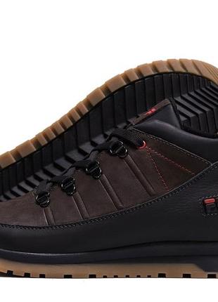 Теплі черевики спортивні,кросівки шкіряні чорні/коричневі чоловічі зимові (зима 2022-2023) для чоловіків,зручні,комфортні,стильні6 фото