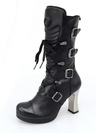 New rock 5815 s10 черевики чоботи жіночі шкіра нью рок1 фото