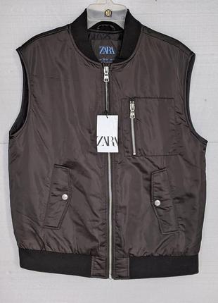 Жилет бомбер zara