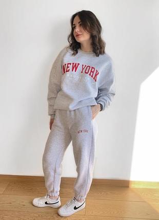 Флісовий костюм в надписом new york