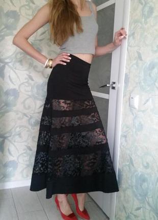 Спідниця з мереживними вставками party 21, вечірня, готика