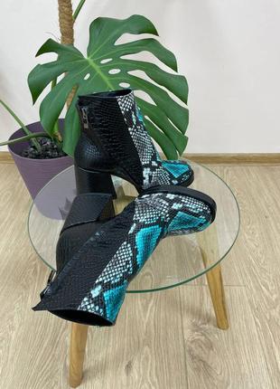 Шикарные дизайнерские ботинки с эксклюзивной кожи7 фото