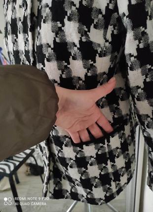 Жакет твидовая куртка в стиле шанель atelier винтаж гусиная лапка3 фото