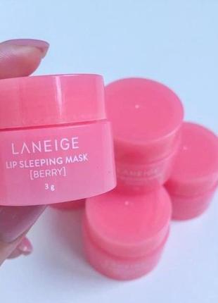 Нічна маска для губ laneige lip sleeping mask mini (3 ml)1 фото