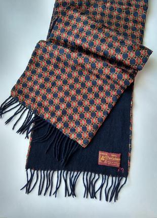Мужской двусторонний, 100% кашемировый+шелковый шарф, германия3 фото
