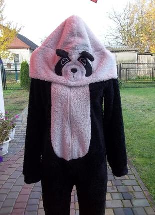 ( 44 / 46 р) панда женская пижама кигуруми флисовая толстая2 фото