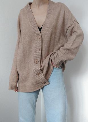 Бежевий кардиган pull&bear