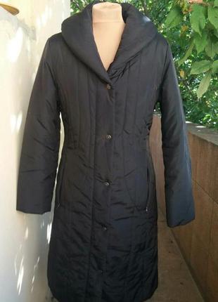Женское пальто черное стеганое на синтепоне  south.