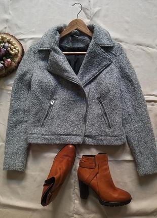 Короткое шерстяное пальто куртка7 фото
