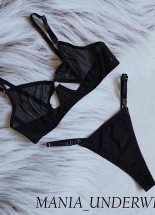 Комплект із застібкою спереду від mania_underwear