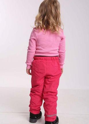 Штани на флісі на дівчинку рожеві осінь/зима р.98-146 чехія3 фото