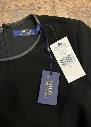 Новое с биркой черное платье polo ralph lauren розмір 2 (s/m), черное платье6 фото