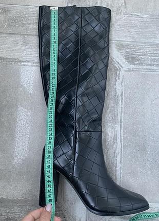 Сапоги , чоботи прошиті  ромбами, стьобані8 фото