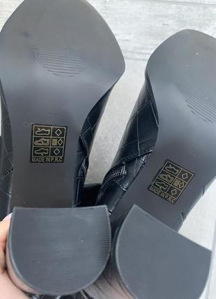 Сапоги , чоботи прошиті  ромбами, стьобані7 фото