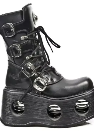 New rock 373 itali nomada black new space чоботи черевики чоловічі жіночі1 фото