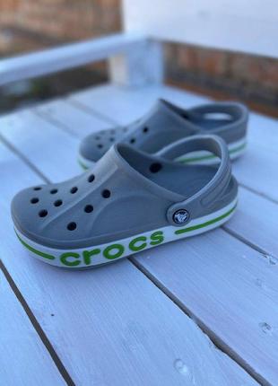 Crocs bayaband clog charcoal / volt green 205089 женские кроксы сабо3 фото