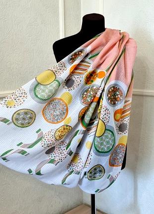 Шарф хомут снуд бафф різнокольоровий рожевий