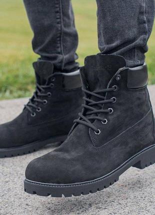 🍁timberland black🍁черевики тімберленд чорні осінь-весна, ботинки тимберленд чёрные