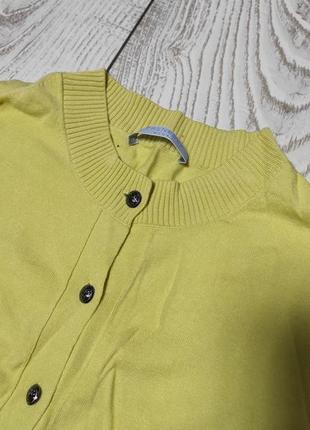 Кофта, кофточка жёлтая на пуговицах, свитер, реглан, кардиган, накидка3 фото