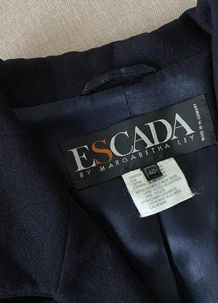Темно-синій піджак шерсть + кашемір escada9 фото