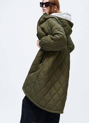 Стеганная куртка пальто zara5 фото
