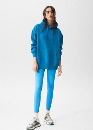 Худи толстовка оверсайз однотонная pull&bear - xs, s, м - с начесом3 фото