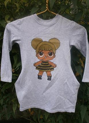 Платье кукла  лол на флисе туника сукня 122 см рост