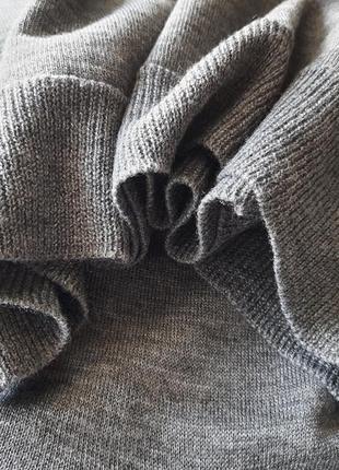 Теплий вовняний светр унісекс із високим горлом8 фото
