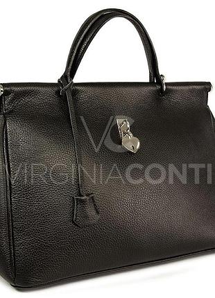 Сумка велика шкіряна велика чорна сумка ділова сумка жіноча
