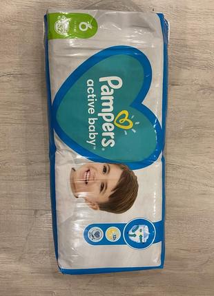 Памперси  pampers active baby 6 52 шт