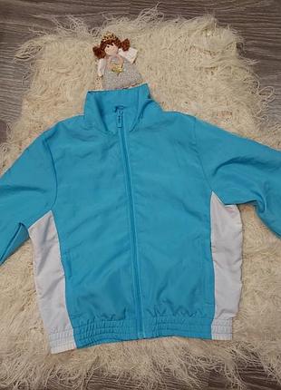 Спортивная  ветровка,  голубая  олимпийка.