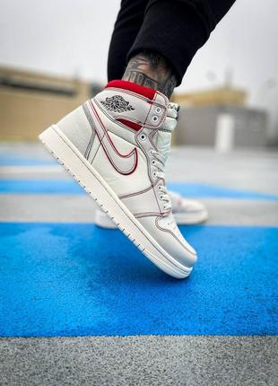 Кросівки nike air jordan 1 retro white black red