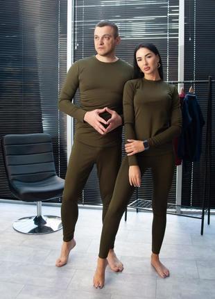 Жіноча термобілизна кофта лонгслів штани на флісі2 фото