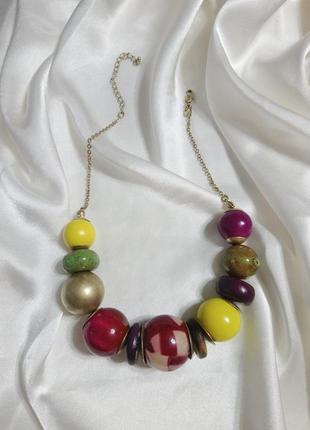 ❄️распродаж❄️массивное разноцветные ожерелье marks &amp; spenser1 фото