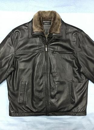 Куртка шкіряна чоловіча roundtree & yorke , xl