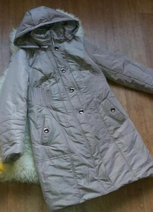Пальто зимове сіре