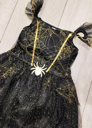 Плаття павучихи + обруч n хелловін, halloween хеллоуин4 фото