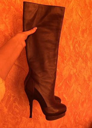 Кожаные сапоги braska