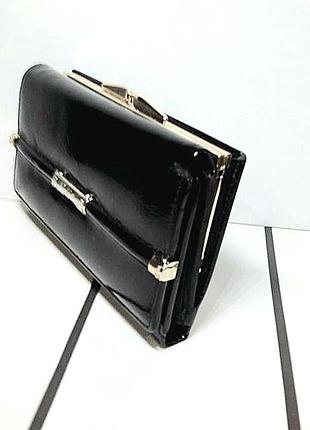 Якiсний гаманець з натуральної глянсової шкіри  salfeite