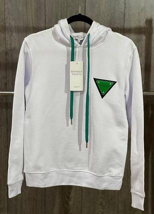 Худи с капюшоном длинное теплое осень черное белое