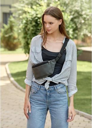 Жіноча поясна сумка бананка sambag tirso msh графітова